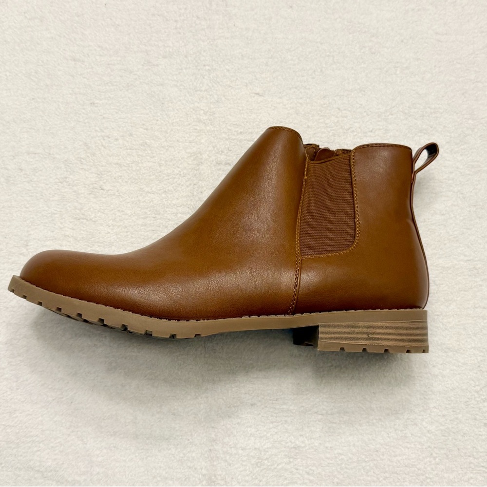Brown Ankle Boots Side Zip Minimalist Comfort Booties Women’s Size 10 - Picture 6 of 10